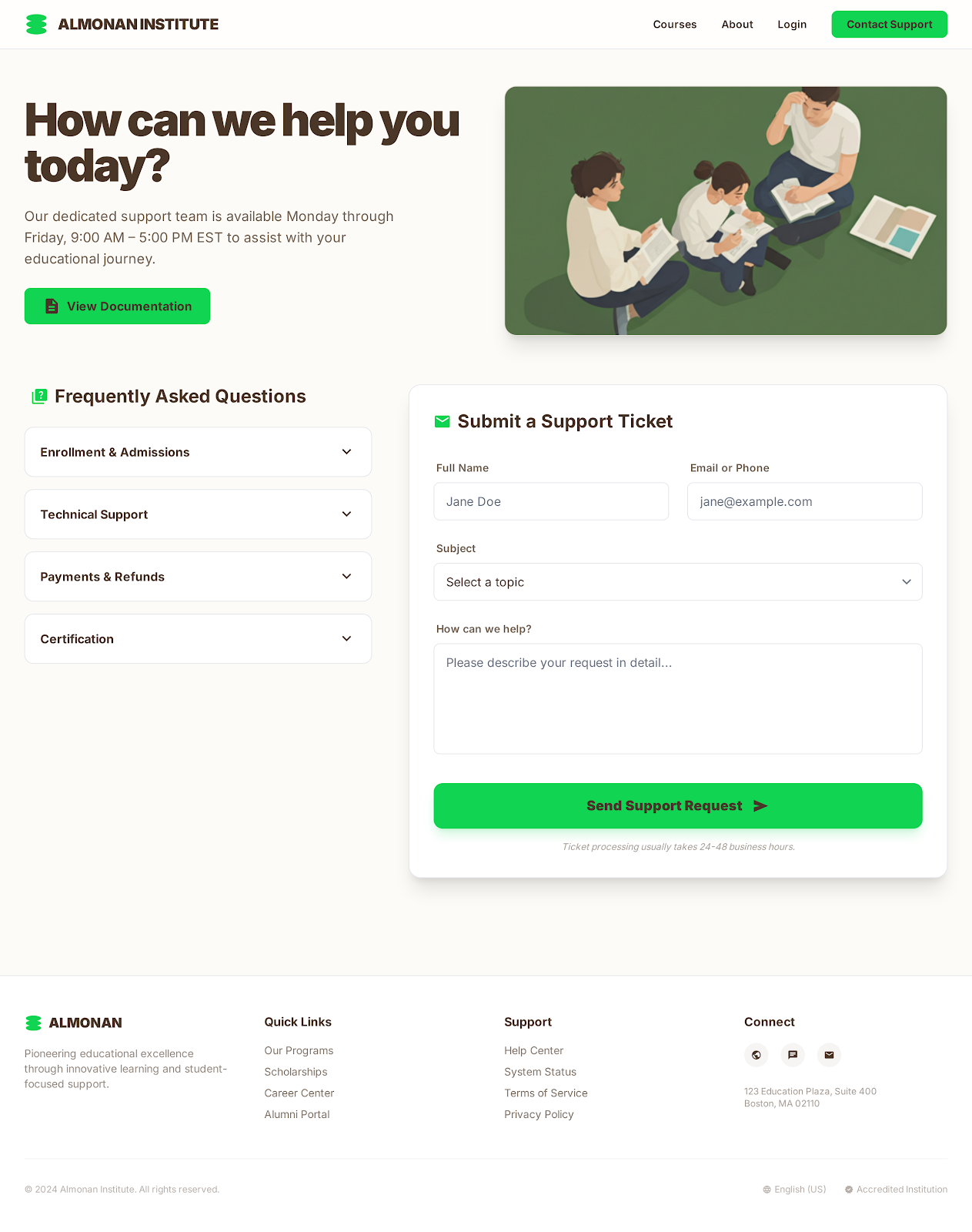 Support illustration